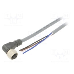 1 pcs x CARLO GAVAZZI - CONE14NF-A5P - Connection lead, PIN: 4, angled, 5m, M12, 250VAC, 4A, Cores: 4, PUR