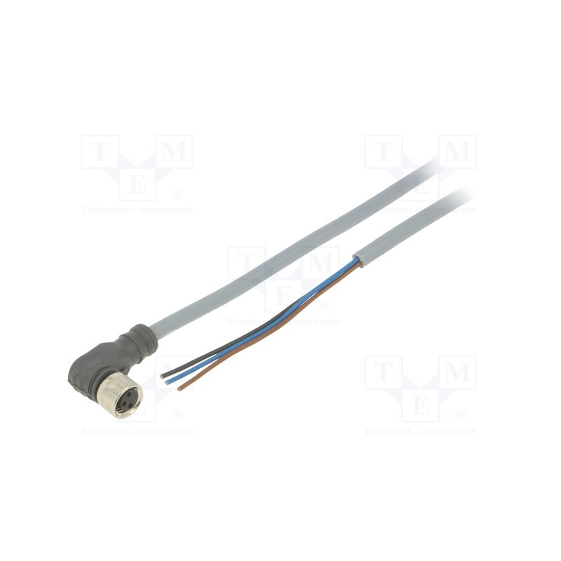 1 pcs x CARLO GAVAZZI - CONE53NF-A2 - Connection lead, PIN: 3, angled, 2m, M8, 60VAC, 4A, Cores: 3, PVC, IP67