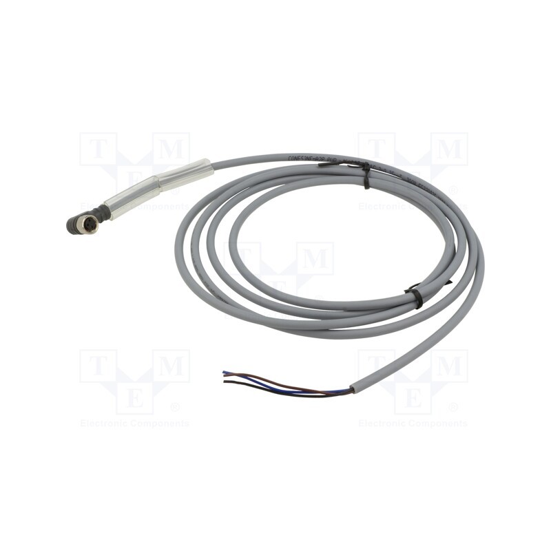 1 pcs x CARLO GAVAZZI - CONE53NF-A2P - Connection lead, PIN: 3, straight, 2m, M8, 60VAC, 4A, Cores: 3, PUR