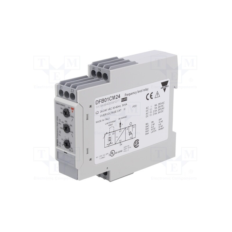 1 pcs x CARLO GAVAZZI - DFB01CM24 - Module: frequency monitoring relay, AC voltage frequency, SPDT