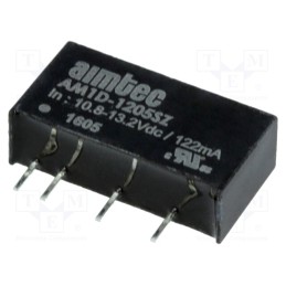1 pcs x AIMTEC - AM1D-1205SZ - Converter: DC/DC, 1W, Uin: 10.8÷13.2V, Uout: 5VDC, Iout: 200mA, SIP7