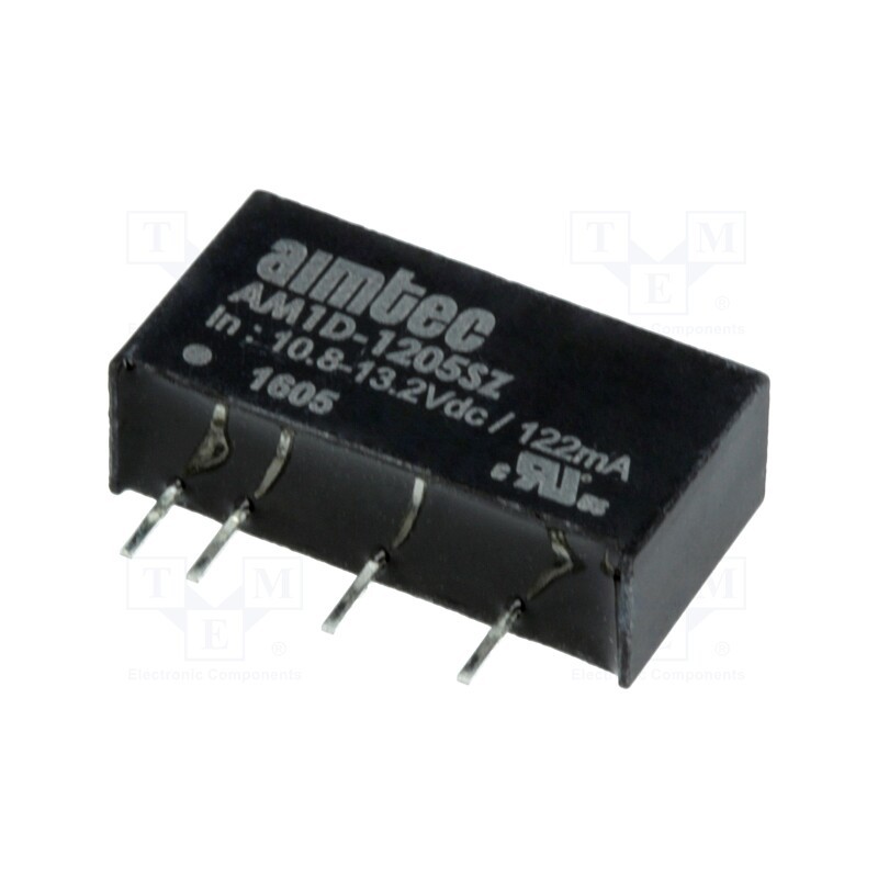 1 pcs x AIMTEC - AM1D-1205SZ - Converter: DC/DC, 1W, Uin: 10.8÷13.2V, Uout: 5VDC, Iout: 200mA, SIP7