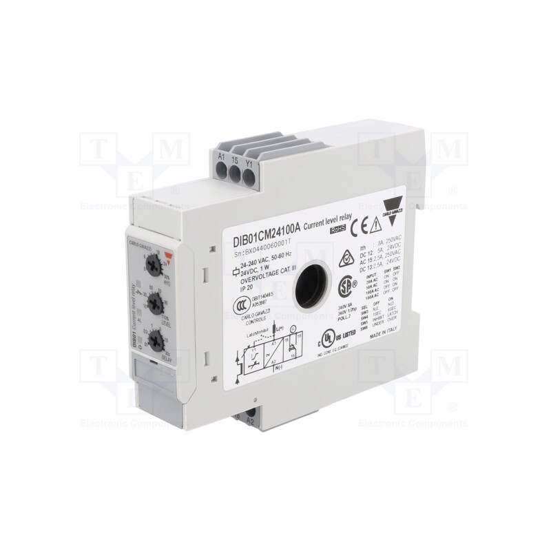 1 pcs x CARLO GAVAZZI - DIB01CM24100A - Module: current monitoring relay, AC current, 24÷240VAC, 24VDC