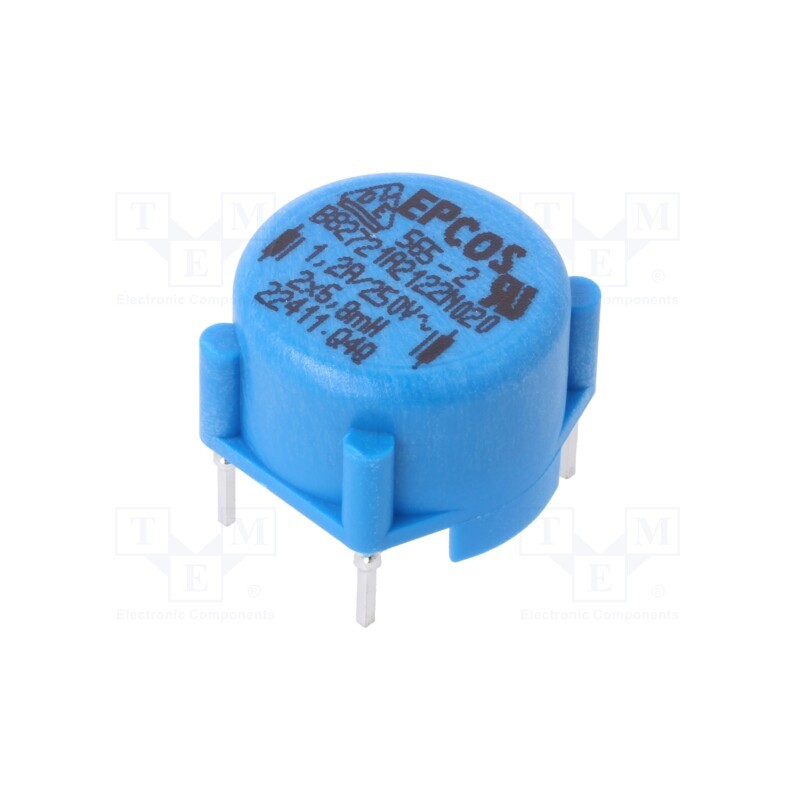 1 pcs x EPCOS - B82721A2122N020 - Inductor: common mode, THT, 6.8mH, 1.2A, 280mΩ, ±30%, horizontal