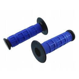 Black and blue rubber steering wheel grip levers