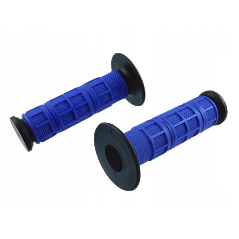 Black and blue rubber steering wheel grip levers