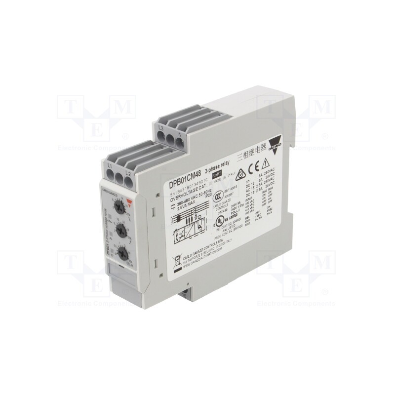 1 pcs x CARLO GAVAZZI - DPB01CM48 - Module: voltage monitoring relay, for DIN rail mounting, SPDT