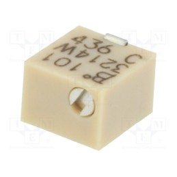 1 pcs x BOURNS - 3214W-1-101E - Potentiometer: mounting, vertical,multiturn, 100Ω, 250mW, SMD