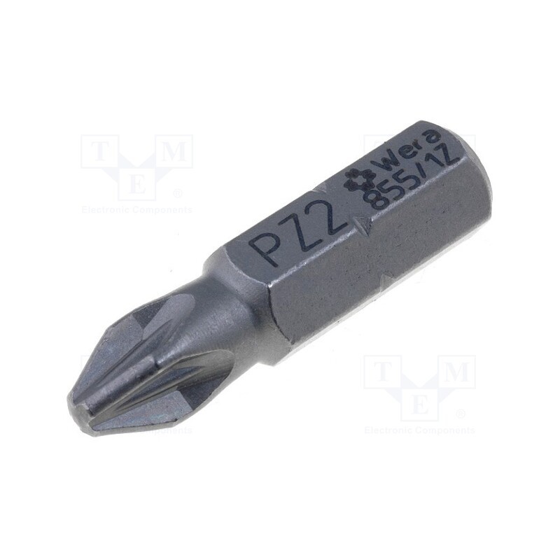 2 pcs x WERA - 5072082001 - Screwdriver bit, Pozidriv®, PZ2, Overall len: 25mm