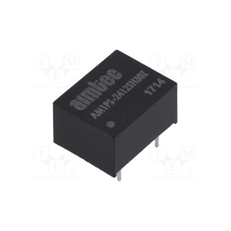 1 pcs x AIMTEC - AM1PS-2412SH30Z - Converter: DC/DC, 1W, Uin: 21.6÷26.4V, Uout: 12VDC, Iout: 83mA, DIP8