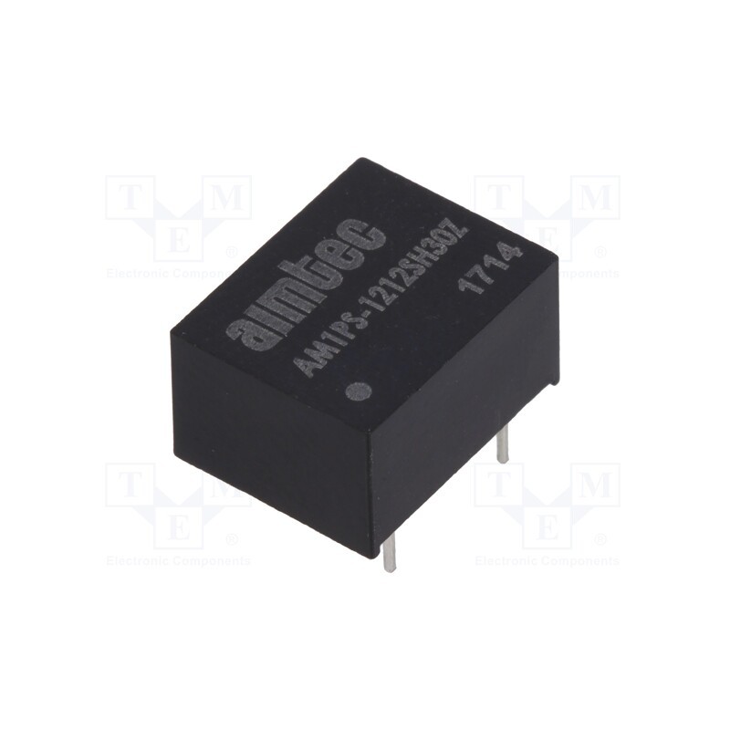 1 pcs x AIMTEC - AM1PS-1212SH30Z - Converter: DC/DC, 1W, Uin: 10.8÷13.2V, Uout: 12VDC, Iout: 83mA, DIP8