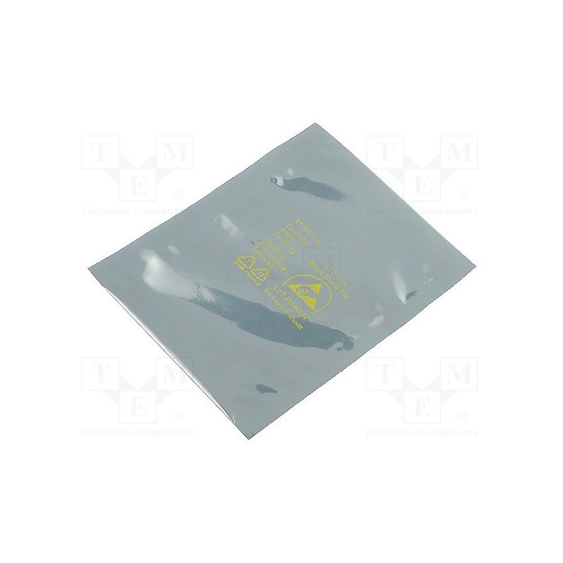 5 pcs x DESCO EUROPE - 100912 - Protection bag, ESD, L: 304mm, W: 229mm, Thk: 79um, &lt,100GΩ