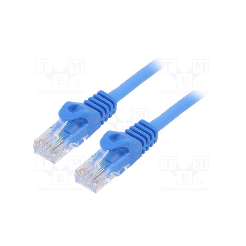 1 pcs x GEMBIRD - PP6U-2M/B - Patch cord, U/UTP, 6, stranded, CCA, PVC, blue, 2m, 26AWG, Cablexpert
