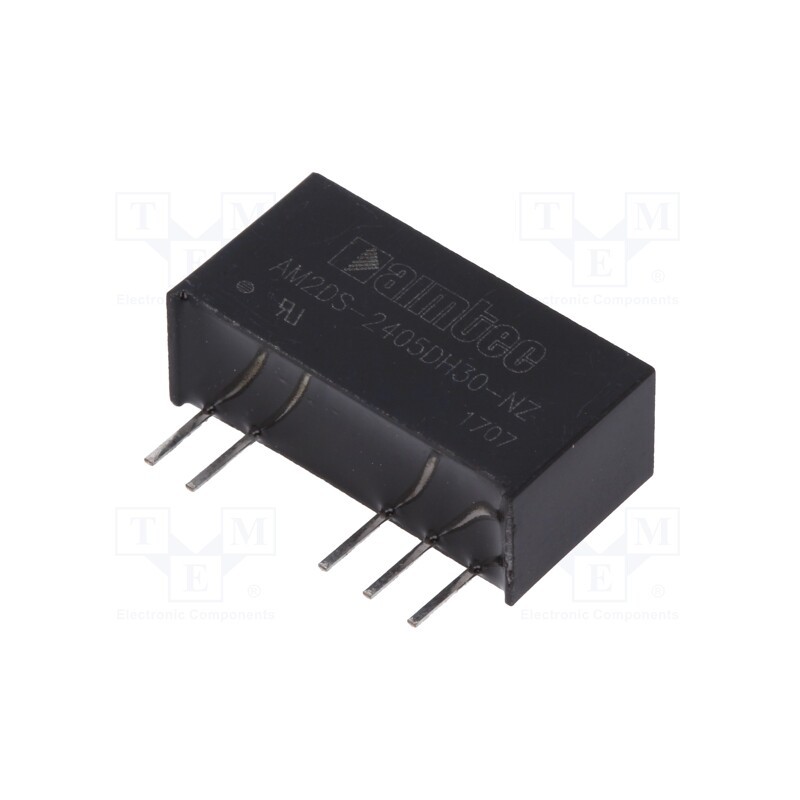 1 pcs x AIMTEC - AM2DS-2405DH30-NZ - Converter: DC/DC, 2W, Uin: 21.6÷26.4V, Uout: 5VDC, Uout2: -5VDC, SIP7