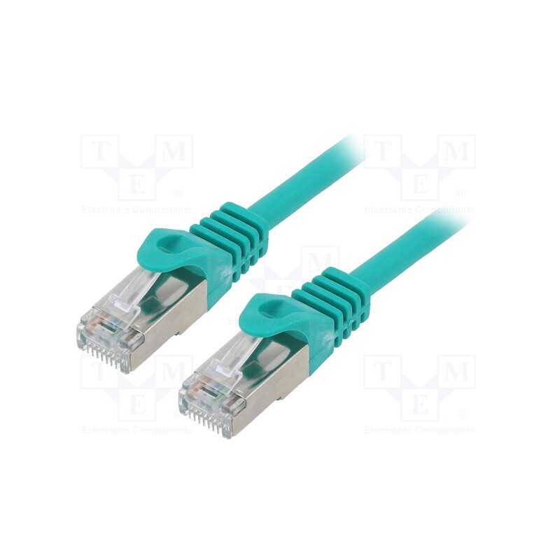 1 pcs x GEMBIRD - PP6-3M/G - Patch cord, F/UTP, 6, stranded, CCA, PVC, green, 3m, RJ45 plug, 26AWG