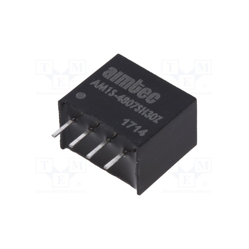 1 pcs x AIMTEC - AM1S-4807SH30Z - Converter: DC/DC, 1W, Uin: 43.2÷52.8V, Uout: 7.2VDC, Iout: 139mA