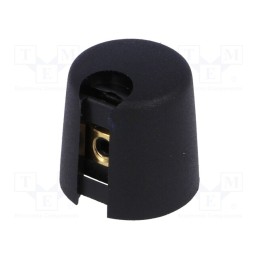 1 pcs x OKW - A1016049 - Knob, with pointer, plastic, Øshaft: 4mm, Ø16x16mm, black, A10