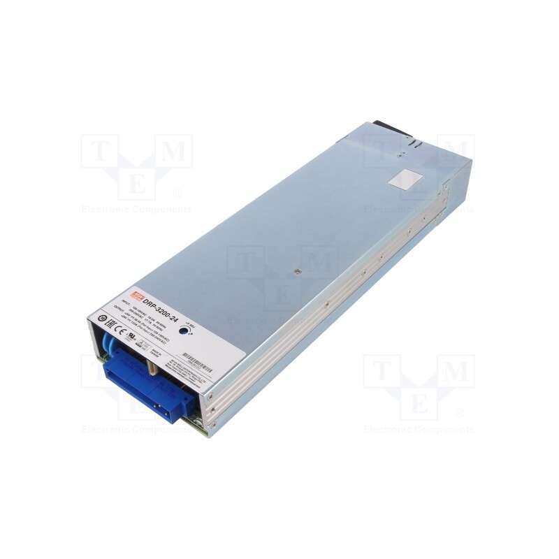 1 pcs x MEAN WELL - DRP-3200-24 - Power supply: switched-mode, for building in,modular, 3192W