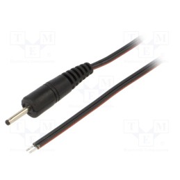 1 pcs x WEST POL - P07-TT-T035-050BK - Cable, 2x0.35mm2, wires,DC 2,35/0,7 plug, straight, black, 0.5m