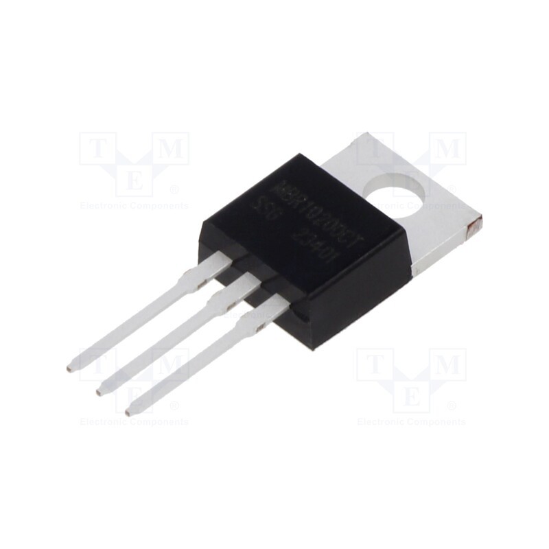 1 pcs x SMC DIODE SOLUTIONS - MBR10200CT - Diode: Schottky rectifying, THT, 200V, 10A, TO220AB, , Ir: 1mA
