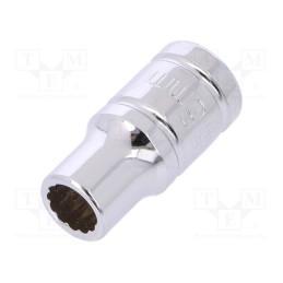 1 pcs x Workpro - W074053 - Socket, 12-angles,socket spanner, 1/4', Chrom-vanadium steel