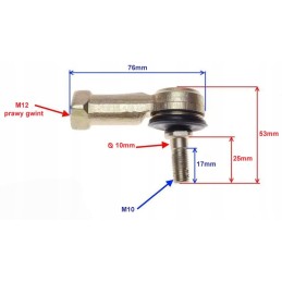 Steering rod end quad atv internal gw p