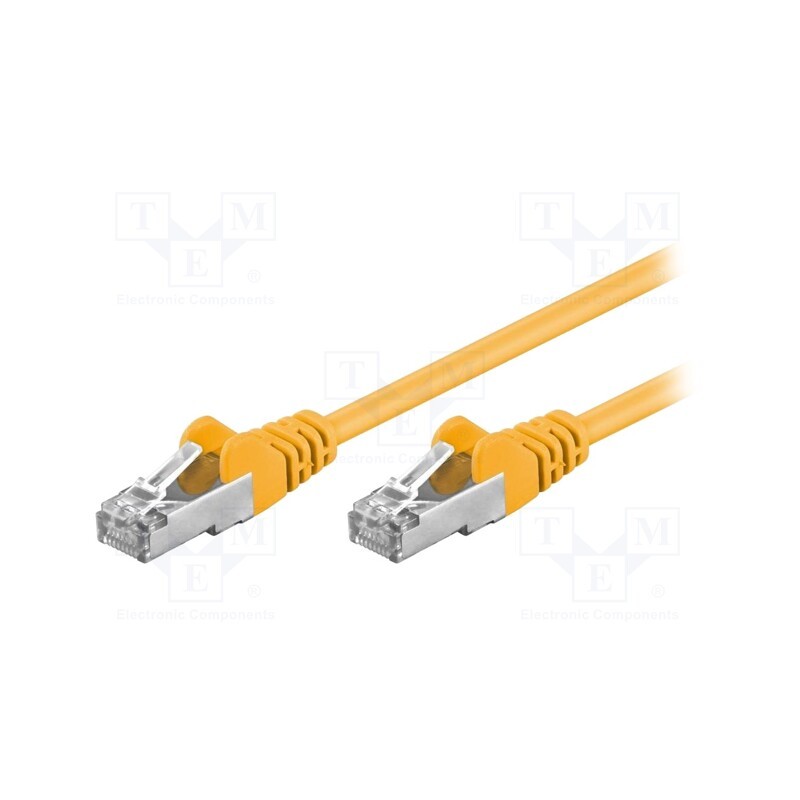 1 pcs x Goobay - 50168 - Patch cord, F/UTP, 5e, stranded, CCA, PVC, yellow, 5m, 26AWG