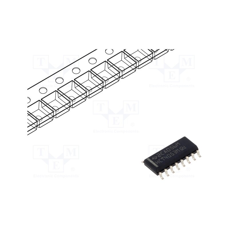 1 pcs x TEXAS INSTRUMENTS - CD74HCT4053M96 - IC: digital, demultiplexer,multiplexer, SMD, SOIC16, 4.5÷5.5VDC