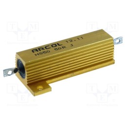 1 pcs x ARCOL - HS50 50R J - Resistor: wire-wound, with heatsink, screw, 50Ω, 50W, ±5%