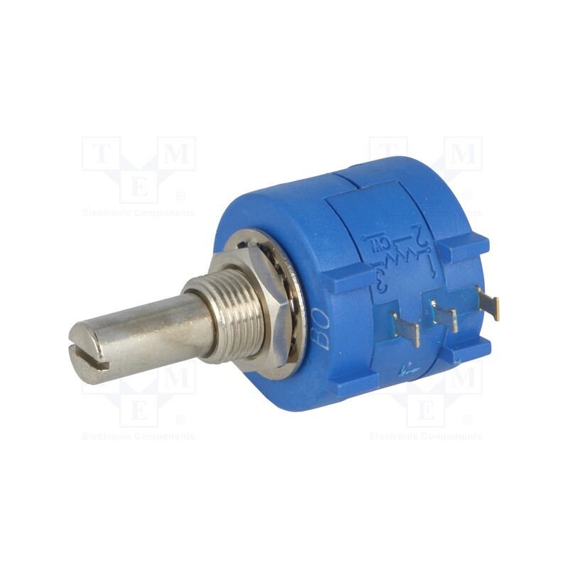 1 pcs x SR PASSIVES - POT2218M2-1K - Potentiometer: shaft, multiturn, 1kΩ, 2W, ±5%, 6.35mm, linear