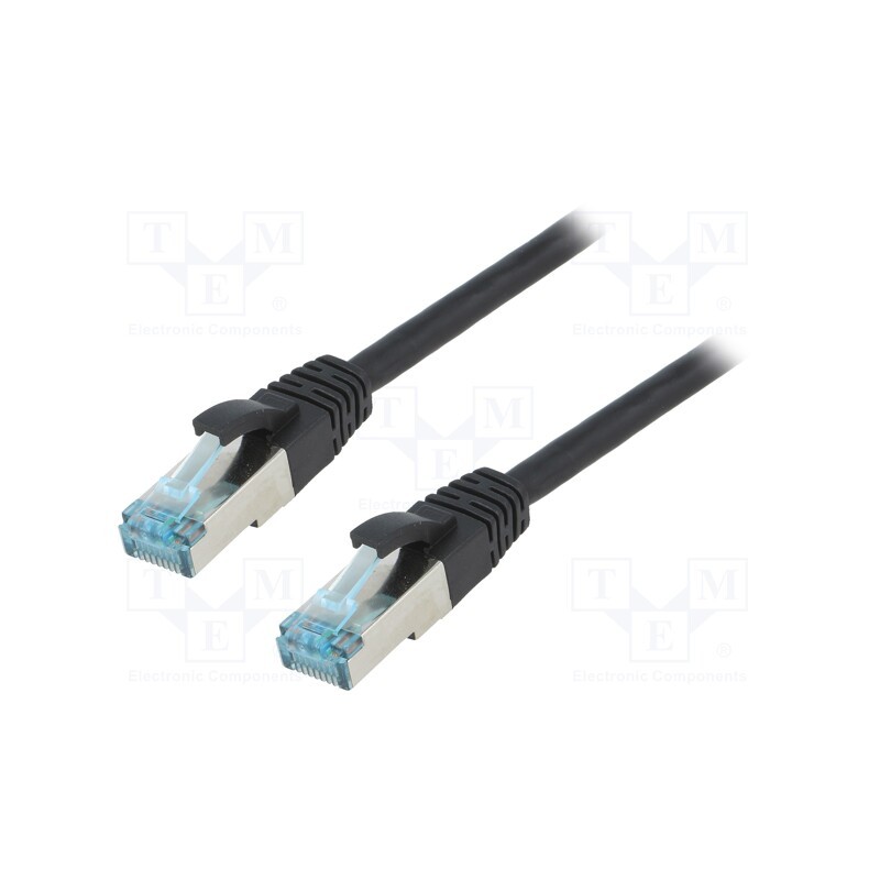 1 pcs x LOGILINK - CQ6065S - Patch cord, S/FTP, 6a, stranded, Cu, PUR, black, 3m, 27AWG, IP20