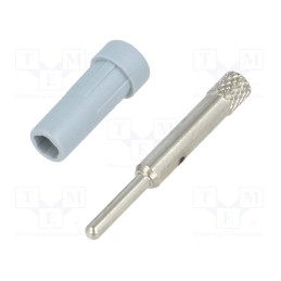 2 pcs x SCHu00dcTZINGER - EPB 6053 NI / GR - Socket, 2mm banana, 10A, 70VDC, 24.5mm, grey, on panel, insulated