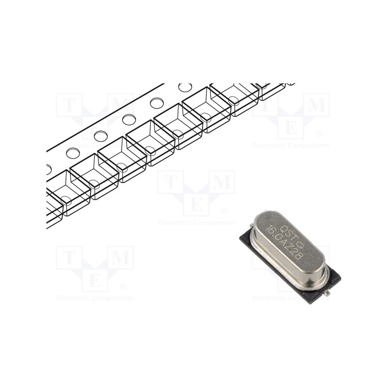 1 pcs x QST - QT49S-16.000MEEJ-T - Resonator: quartz, 16MHz, ±10ppm, 18pF, SMD, 12.7x4.8x3.8mm