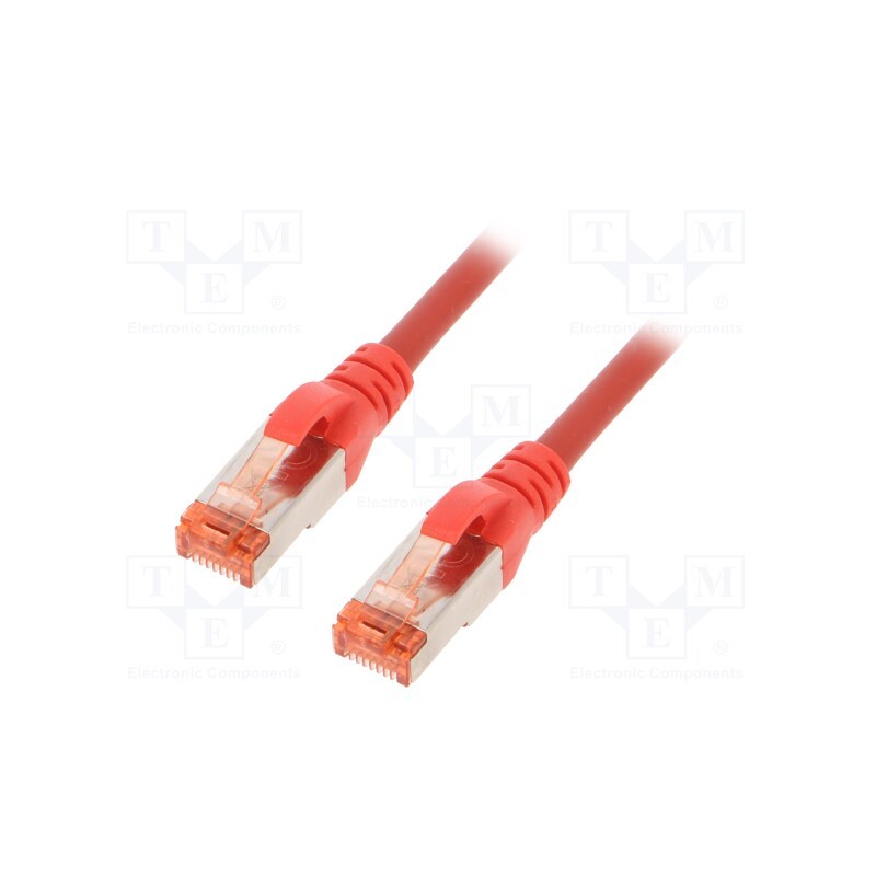 1 pcs x DIGITUS - DK-1644-0025/R - Patch cord, S/FTP, 6, stranded, Cu, LSZH, red, 0.25m, 27AWG