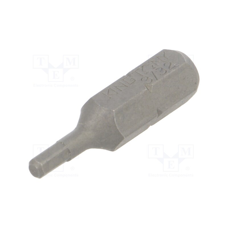 1 pcs x KING TONY - 502506H - Screwdriver bit, hex key, HEX 3/32', Overall len: 25mm