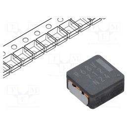 1 pcs x PANASONIC - ETQP4MR68KVK - Inductor: wire, SMD, 680nH, 16.6A, 2.92mΩ, ±20%, 8.5x8x4mm, ETQP4M
