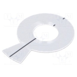 1 pcs x OKW - A6023019 - Pointer, aluminium, self-adhesive, 23mm, on panel