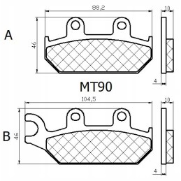 Yamaha YXM 700 Viking brake pads front right