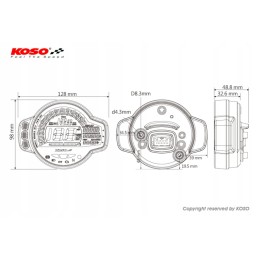 Koso ms 01 counter, 8 backlight colors