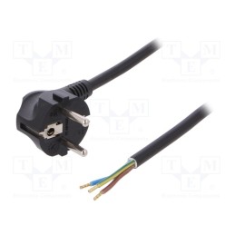 1 pcs x PLASTROL - W-97182 - Cable, 3G1.5mm2, CEE 7/7 (E/F) plug angled,wires,SCHUKO plug