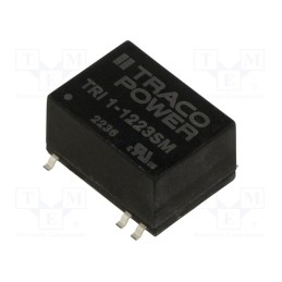 1 pcs x TRACO POWER - TRI 1-1223SM - Converter: DC/DC, 1W, Uin: 10.8÷13.2V, Uout: 15VDC, Uout2: -15VDC