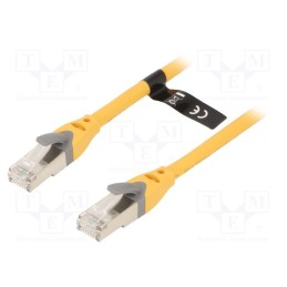 1 pcs x VENTION - IBHYN - Patch cord, S/FTP, 6a, OFC, PVC, yellow, 15m, RJ45 plug,both sides