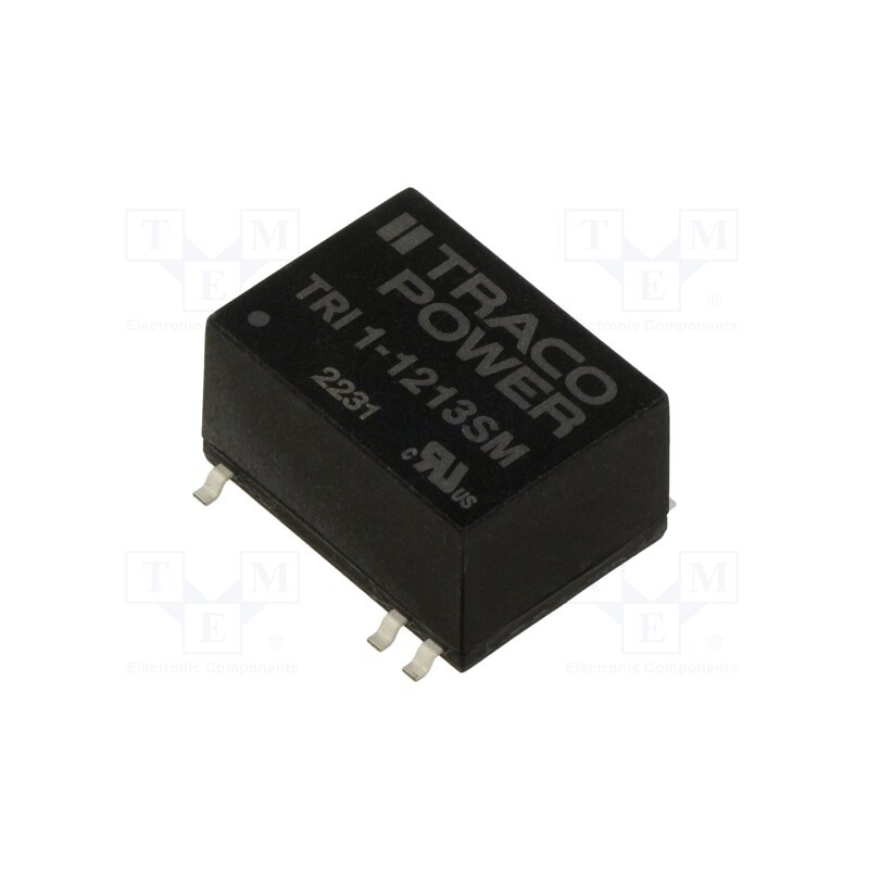 1 pcs x TRACO POWER - TRI 1-1213SM - Converter: DC/DC, 1W, Uin: 10.8÷13.2V, Uout: 15VDC, Iout: 68mA, SMD14