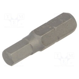 1 pcs x KING TONY - 102505H - Screwdriver bit, hex key, HEX 5mm, Overall len: 25mm