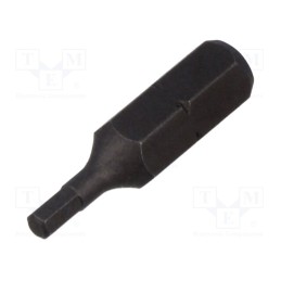1 pcs x KING TONY - 102525H - Screwdriver bit, hex key, HEX 2,5mm, Overall len: 25mm