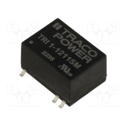 1 pcs x TRACO POWER - TRI 1-1211SM - Converter: DC/DC, 1W, Uin: 10.8÷13.2V, Uout: 5VDC, Iout: 200mA, SMD14