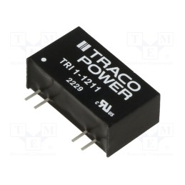 1 pcs x TRACO POWER - TRI 1-1211 - Converter: DC/DC, 1W, Uin: 10.8÷13.2V, Uout: 5VDC, Iout: 200mA, SIP8