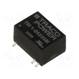 1 pcs x TRACO POWER - TRI 1-0523SM - Converter: DC/DC, 1W, Uin: 4.5÷5.5V, Uout: 15VDC, Uout2: -15VDC