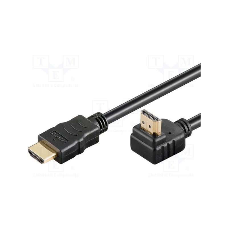 1 pcs x Goobay - 31919 - Cable, HDMI 1.4, HDMI plug,HDMI plug 90°, 5m, black