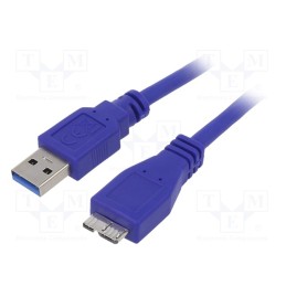 1 pcs x GEMBIRD - CCP-MUSB3-AMBM-6 - Cable, USB 3.0, USB A plug,USB B micro plug, 1.8m, blue